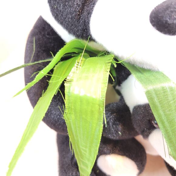 Panda Bear Plush Stuffed Animal 12" Holding Baby with Bamboo Plushy Stuffy - Picture 14 of 16